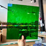 Medium Green Waterglass Oceanside Fusible 96 COE (123WF) Sheet Glass Colorado Glassworks