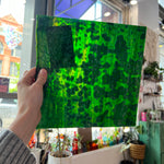 Green Mottled Bullseye (BE 6247) Sheet Glass Colorado Glassworks