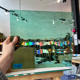 Sea Green Waterglass Oceanside Fusible 96 COE Sheet Glass Colorado Glassworks   