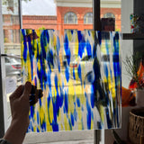 Atlantis Blue & Yellow Spirit Glass Oceanside Fusible 96 COE (SPIRIT-4361-76S-F) Sheet Glass Colorado Glass Works