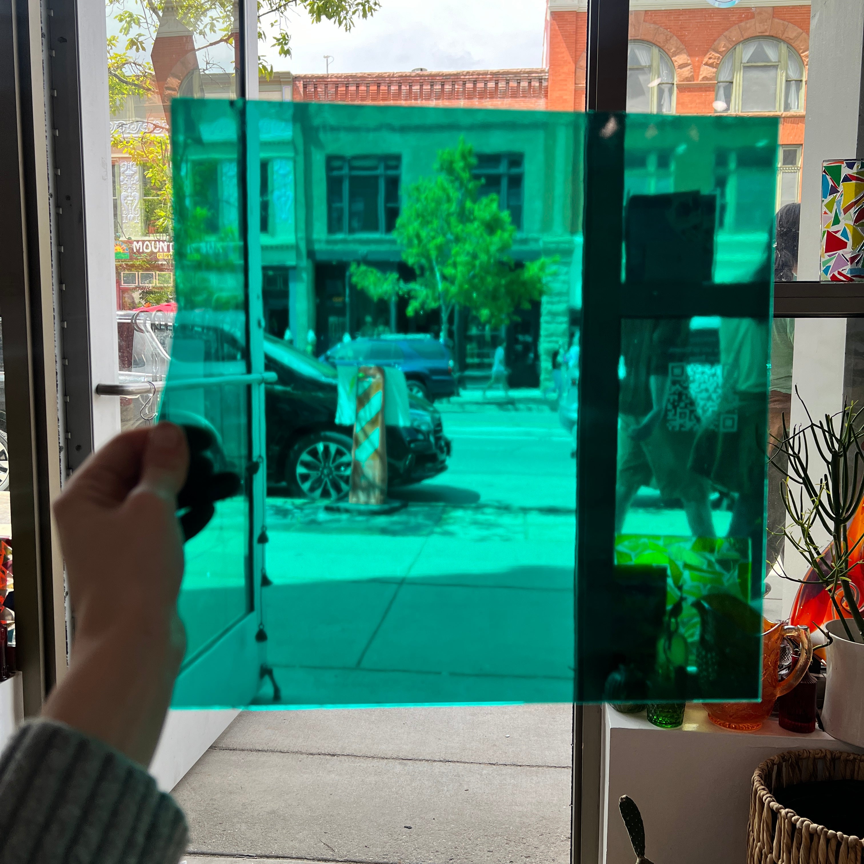Teal Green Transparent Oceanside Fusible 96 COE (OGT 523.2F) Sheet Glass Colorado Glassworks