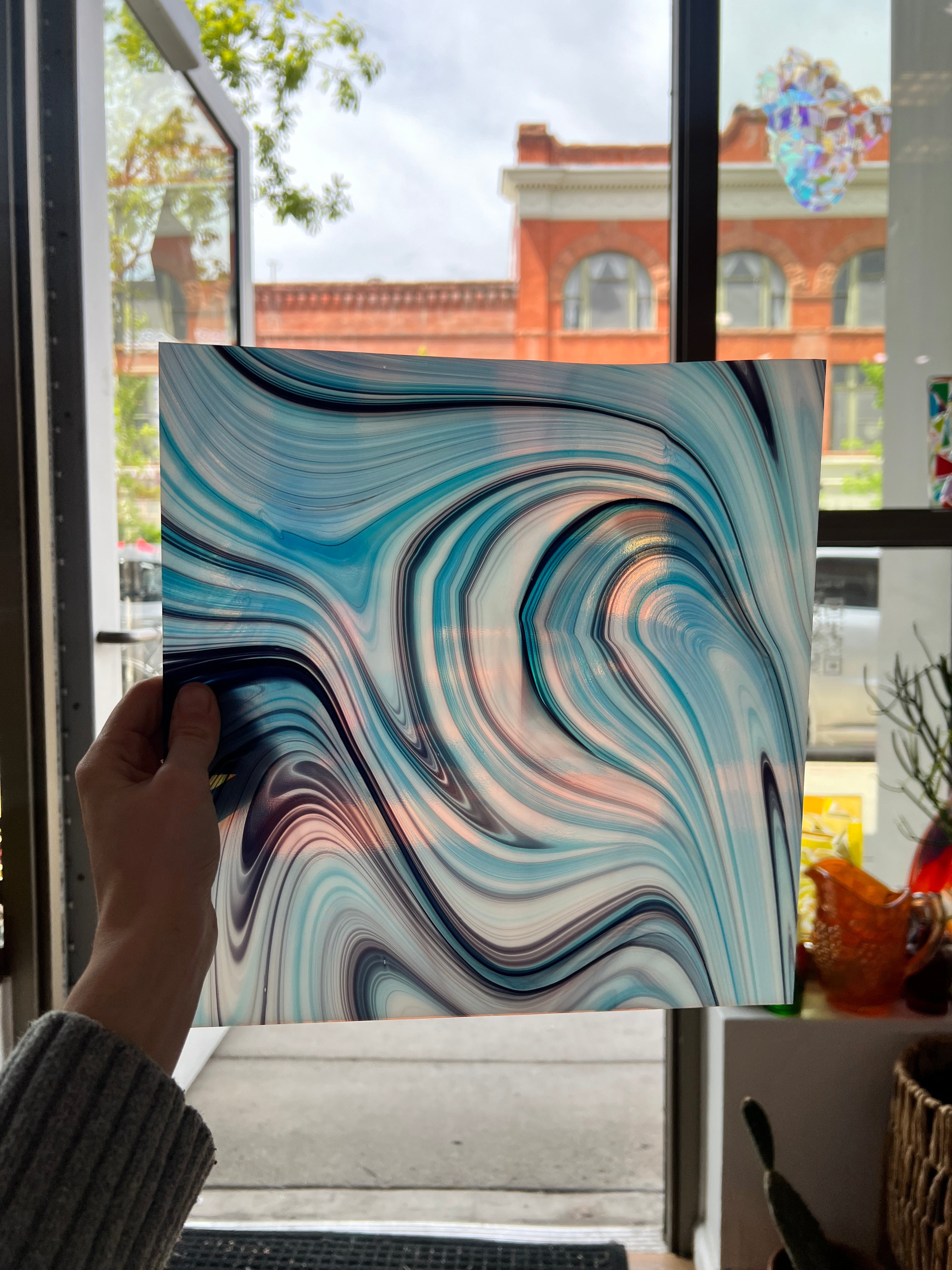Blackberry Cream Opal Fusers Reserve Oceanside Fusible 96 COE (634.52F) Sheet Glass Colorado Glassworks