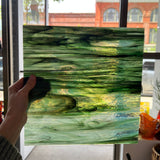 Fern Green Pearl Opal Oceanside Fusible 96 COE (OGT 6021.86CCF) Sheet Glass Colorado Glassworks