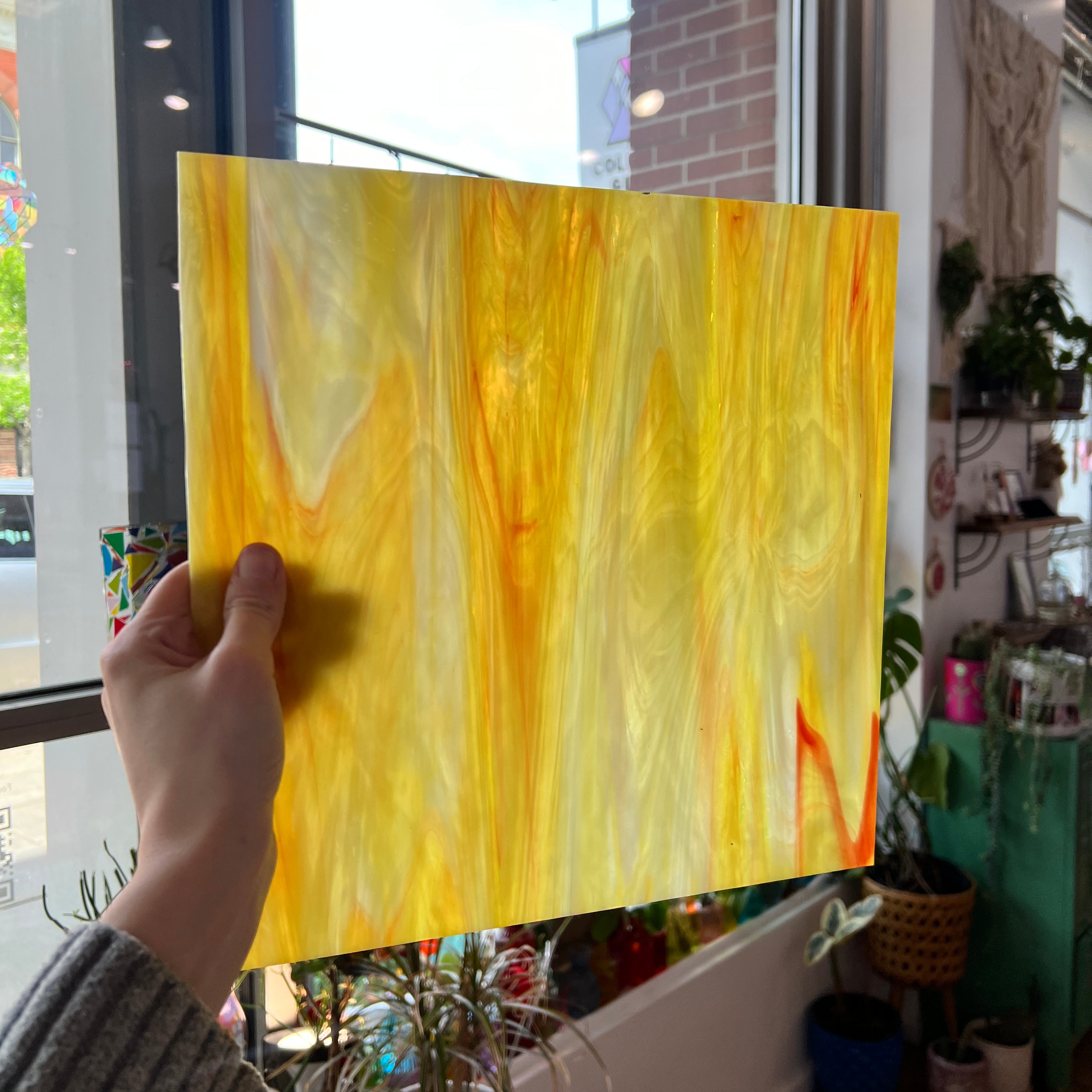 Mimosa Pearl Opal Oceanside Fusible 96 COE Sheet Glass Colorado Glassworks   