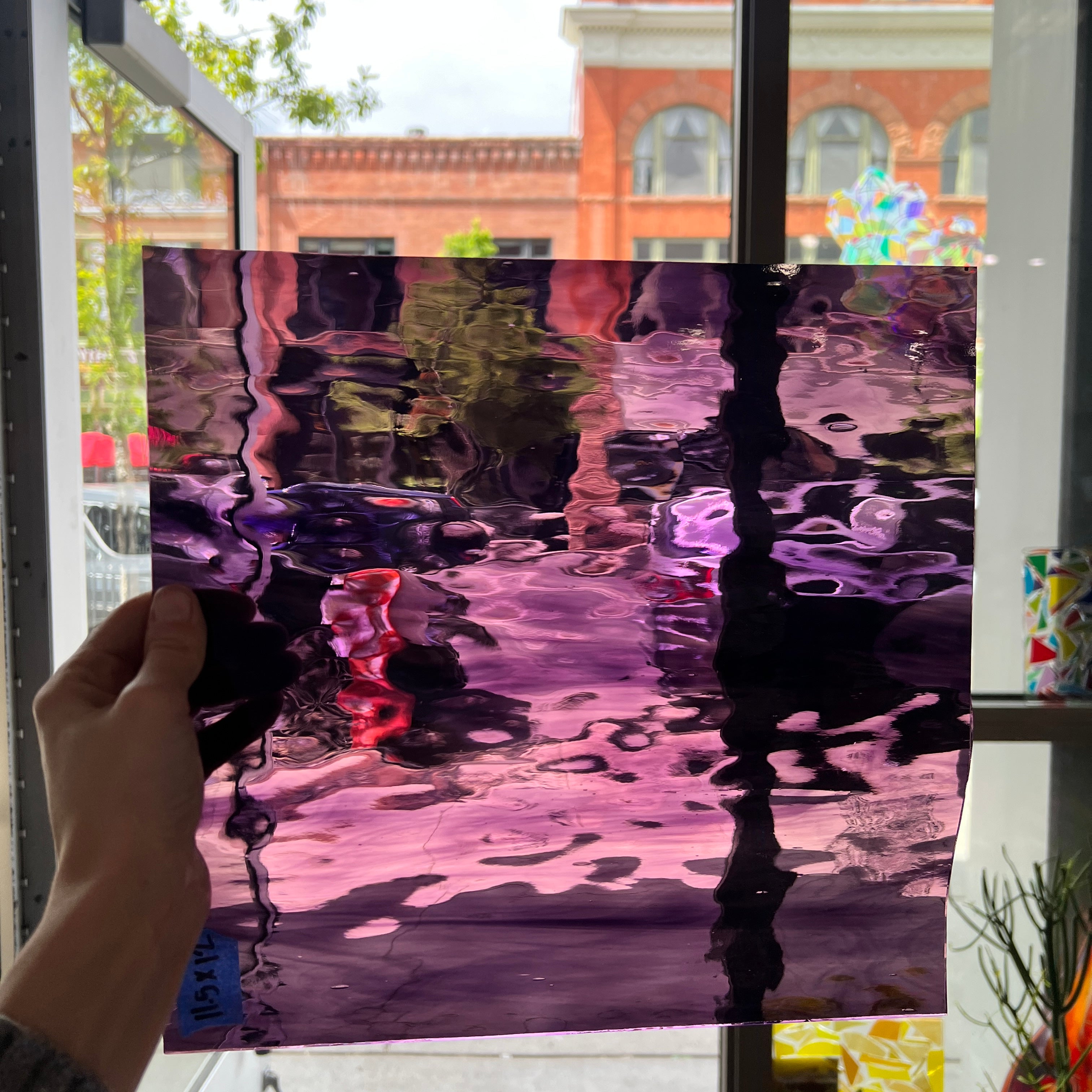 Deep Violet/Pale Purple Waterglass Oceanside Fusible 96 COE (OGT 444.1WF) Sheet Glass Colorado Glassworks