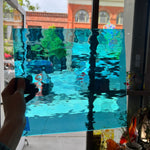 Sky Blue Waterglass Oceanside Fusible 96 COE (OGT 533.1WF) Sheet Glass Colorado Glassworks OS-SKYBLUE-W (11x12in)