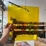 Yellow Waterglass Oceanside Fusible 96 COE (161W-F) Sheet Glass Colorado Glassworks OS-YELLOW-W (11x12in)