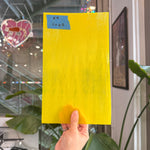 Thin Rolled Yellow Bullseye Fusible 90 COE Sheet Glass Colorado Glass Works 11x6.5in (BE-26098989)