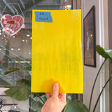 Thin Rolled Yellow Bullseye Fusible 90 COE Sheet Glass Colorado Glass Works 11x6.5in (BE-26098989)