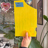 Thin Rolled Yellow Bullseye Fusible 90 COE Sheet Glass Colorado Glass Works 10x7in (BE-26131757)