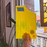Thin Rolled Yellow Bullseye Fusible 90 COE Sheet Glass Colorado Glass Works