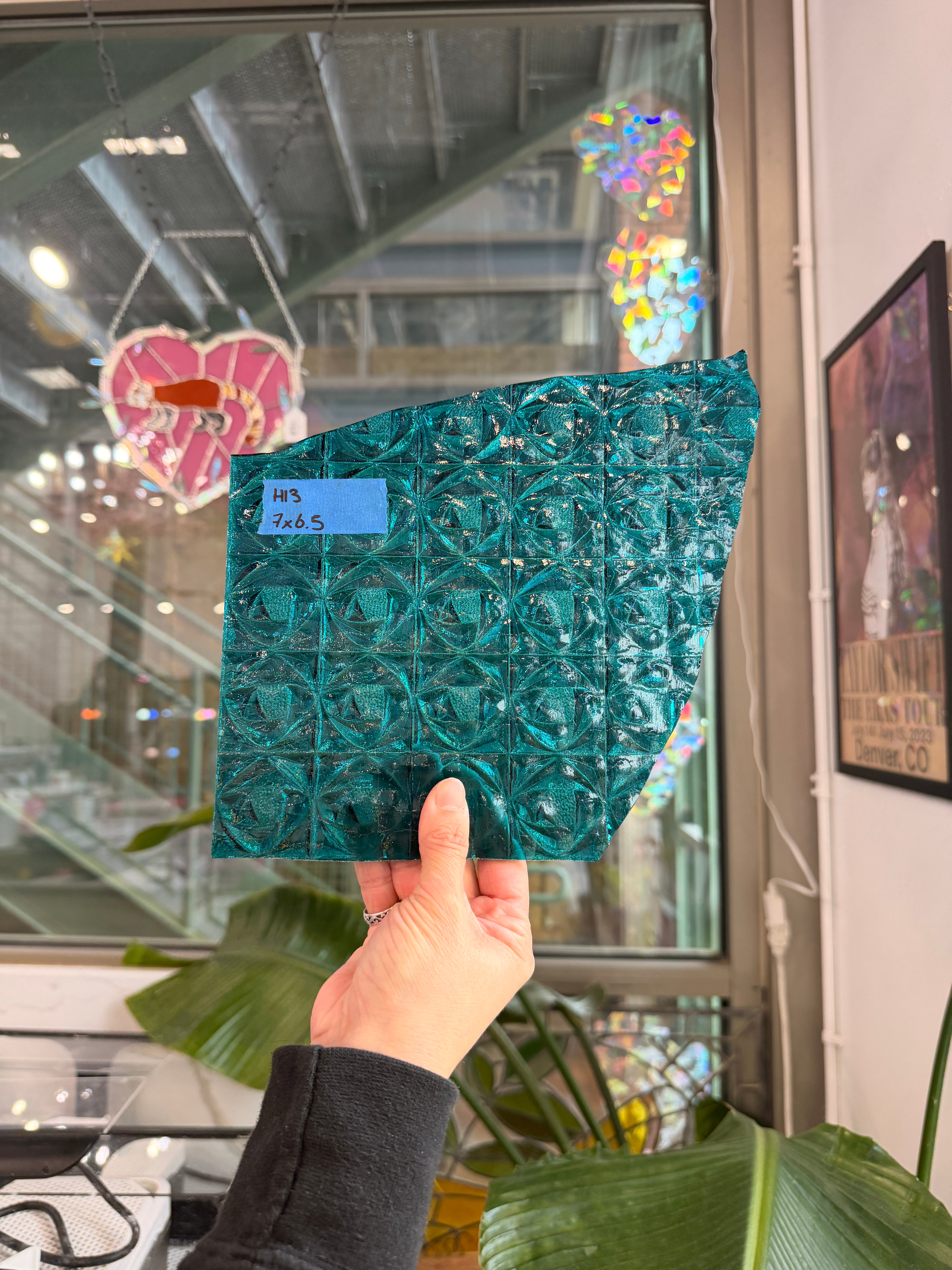 Teal Whitney Kokomo Sheet Glass Colorado Glassworks