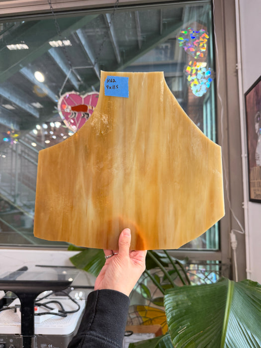 Medium Amber Kokomo Sheet Glass Colorado Glassworks