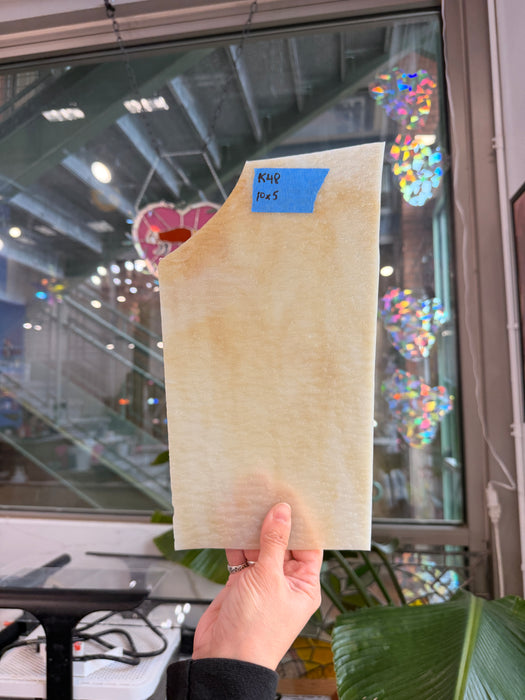 Light Amber Textured Wissmach Sheet Glass Colorado Glassworks