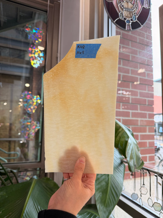 Light Amber Textured Wissmach Sheet Glass Colorado Glassworks