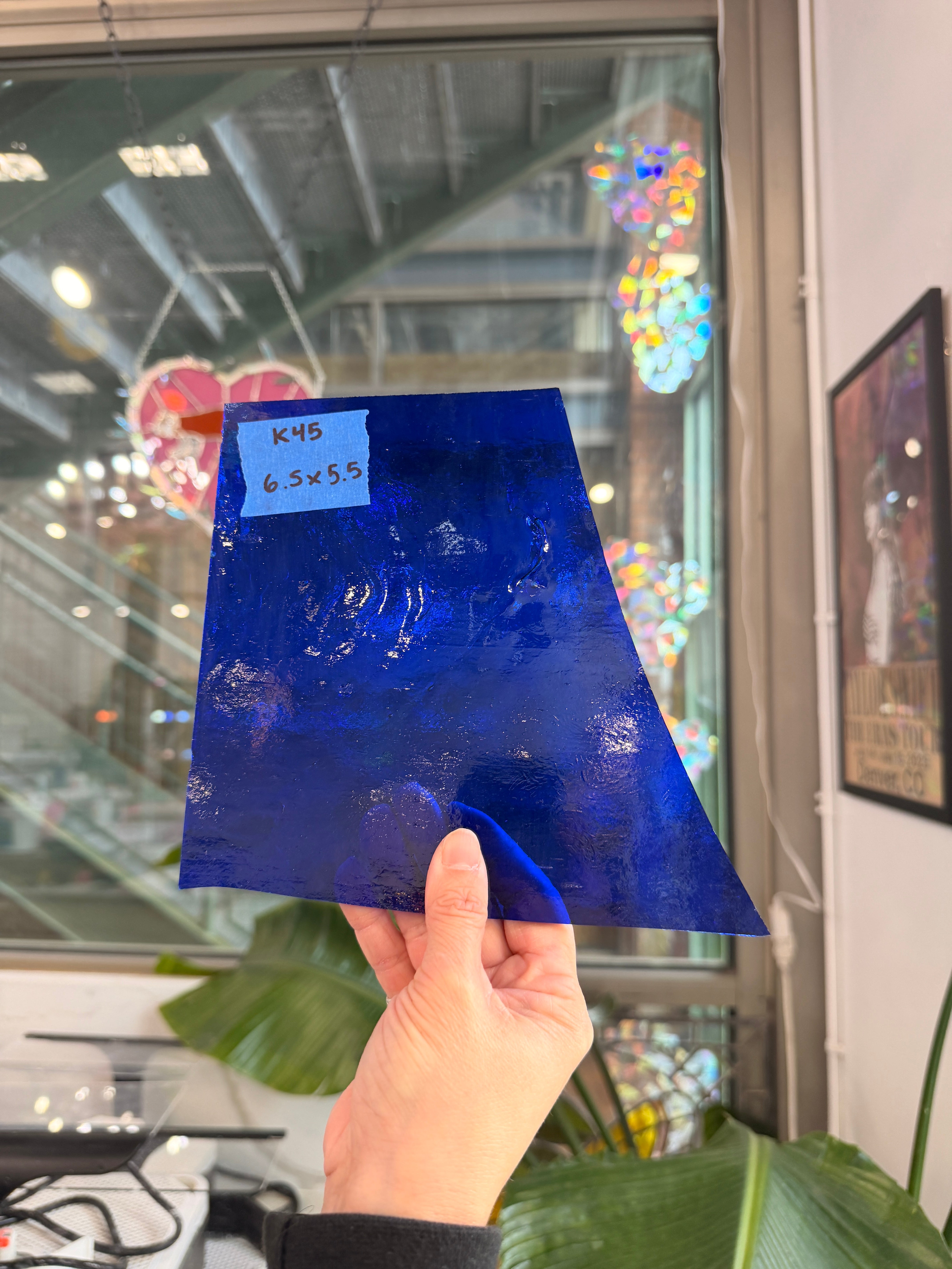 Cobalt Blue Transparent Kokomo Sheet Glass Kokomo