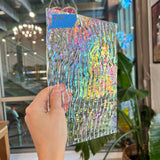Vintage Spectrum Clear Ripple Iridescent Sheet Glass Colorado Glassworks SP1816 (10x7in)