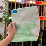 Green White and Purple Opaque Armstrong Sheet Glass Colorado Glassworks   