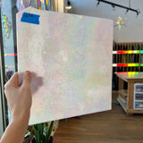 Vintage White Opaque Iridescent Spectrum Sheet Glass Colorado Glass Works SP1854 (12x12in)