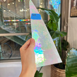 Vintage White Opaque Iridescent Spectrum Sheet Glass Colorado Glass Works SP1853 (7x3in)