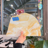 White Caramel Wispy Kokomo Sheet Glass Colorado Glassworks