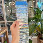 Vintage Iridescent Drapery Clear Bullseye Sheet Glass Bullseye BE873 (12x3in)