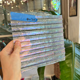 Vintage Iridescent Drapery Clear Bullseye Sheet Glass Bullseye BE871 (8x7.5in)
