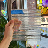 Vintage Iridescent Drapery Clear Bullseye Sheet Glass Bullseye