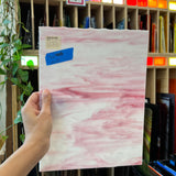 Pink and White Opaque Youghiogheny Sheet Glass Colorado Glassworks   