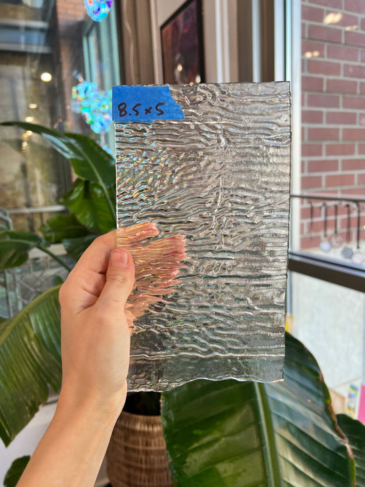 Vintage Clear Iridescent Squiggle Uroboros Colorado Glass Works
