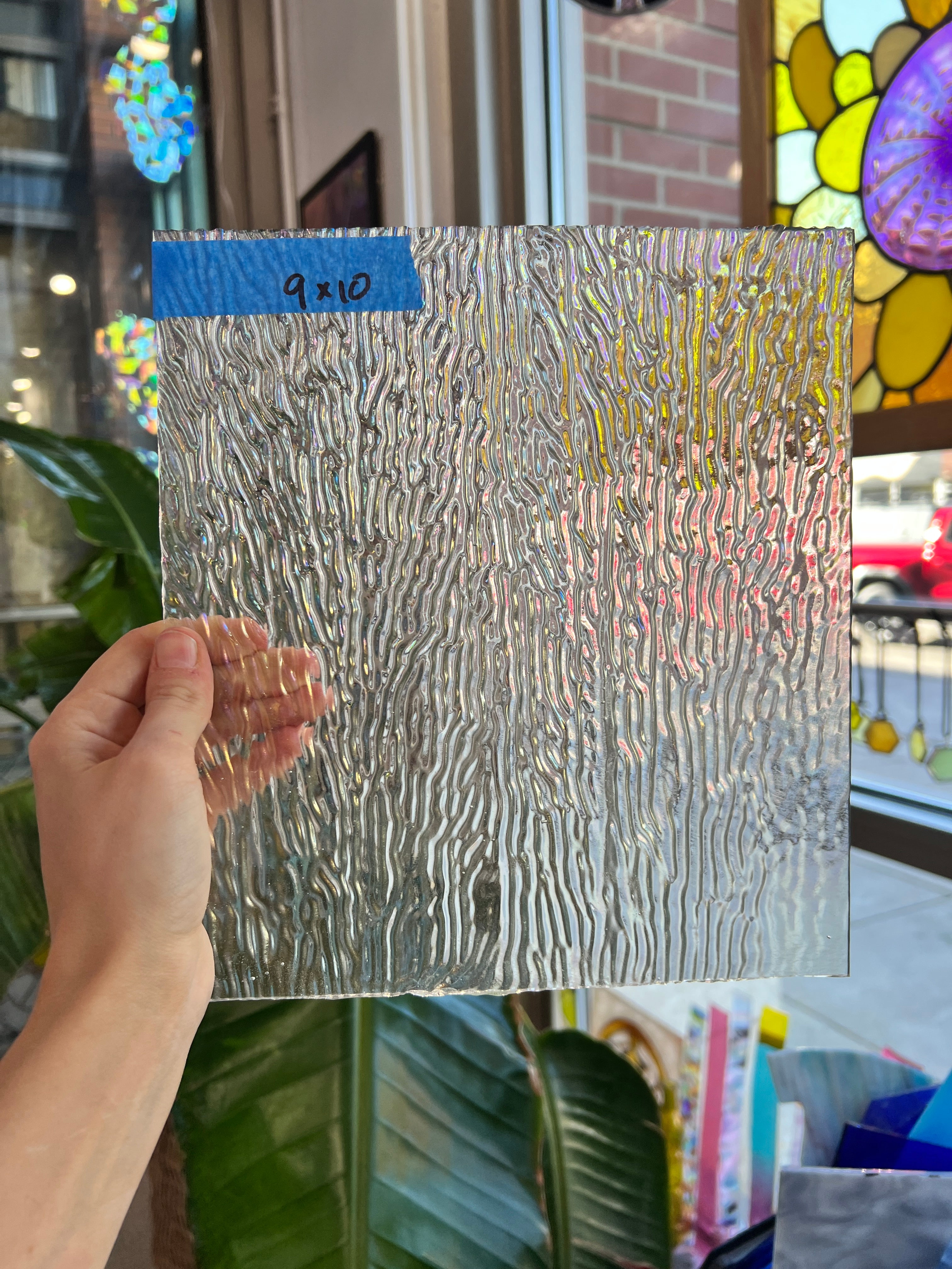 Vintage Clear Iridescent Squiggle Uroboros Colorado Glass Works