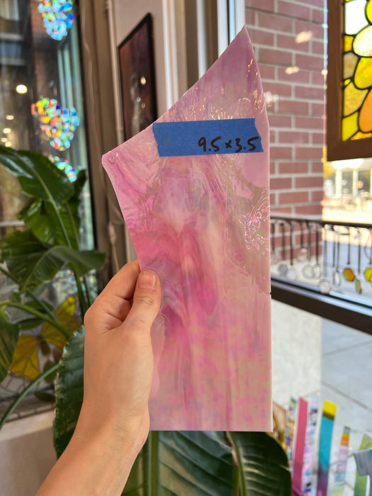 Hot Pink Vintage Iridescent Spectrum Sheet Glass Spectrum