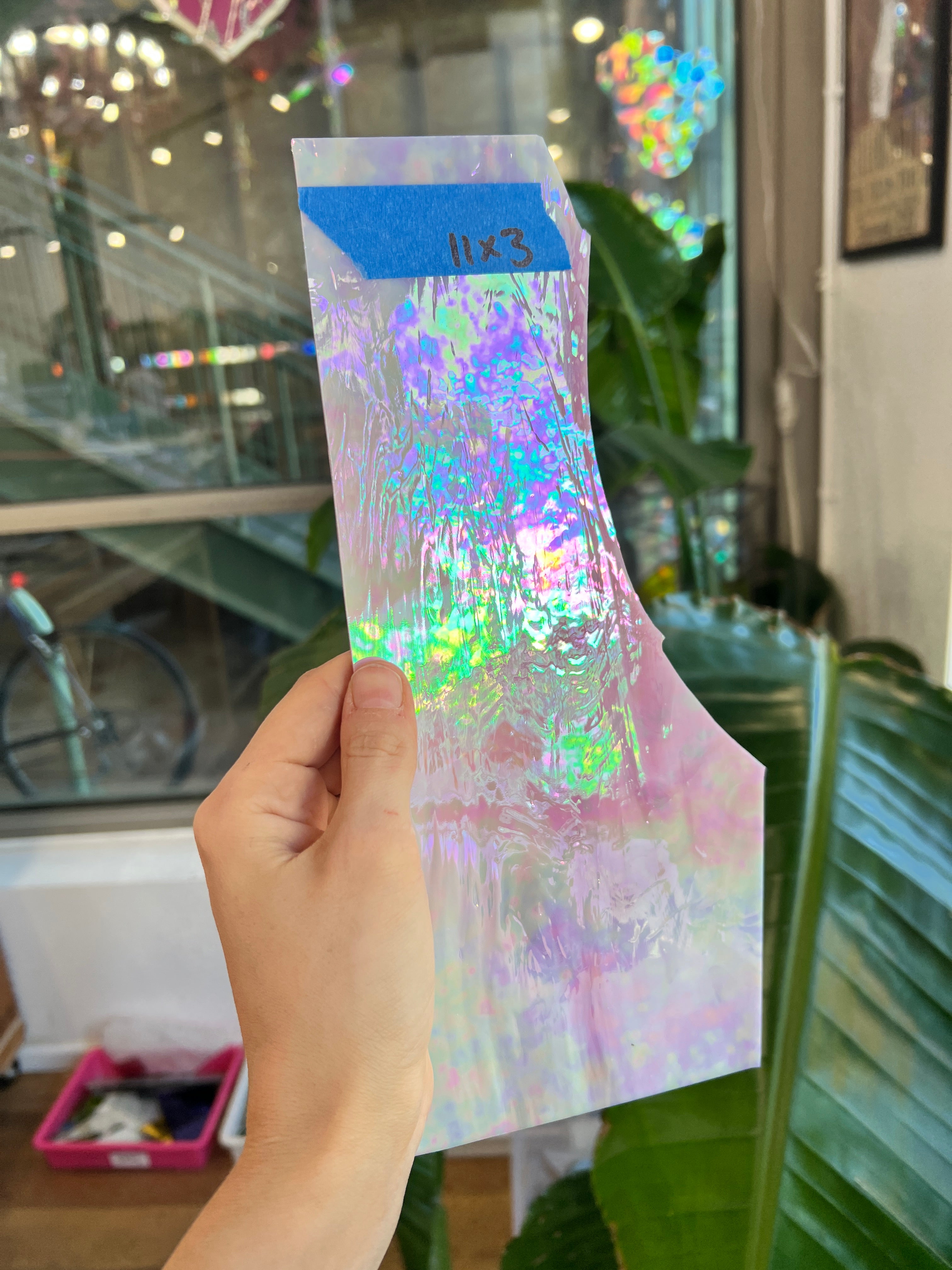 Hot Pink Vintage Iridescent Spectrum Sheet Glass Spectrum SP9993 (11x3in)