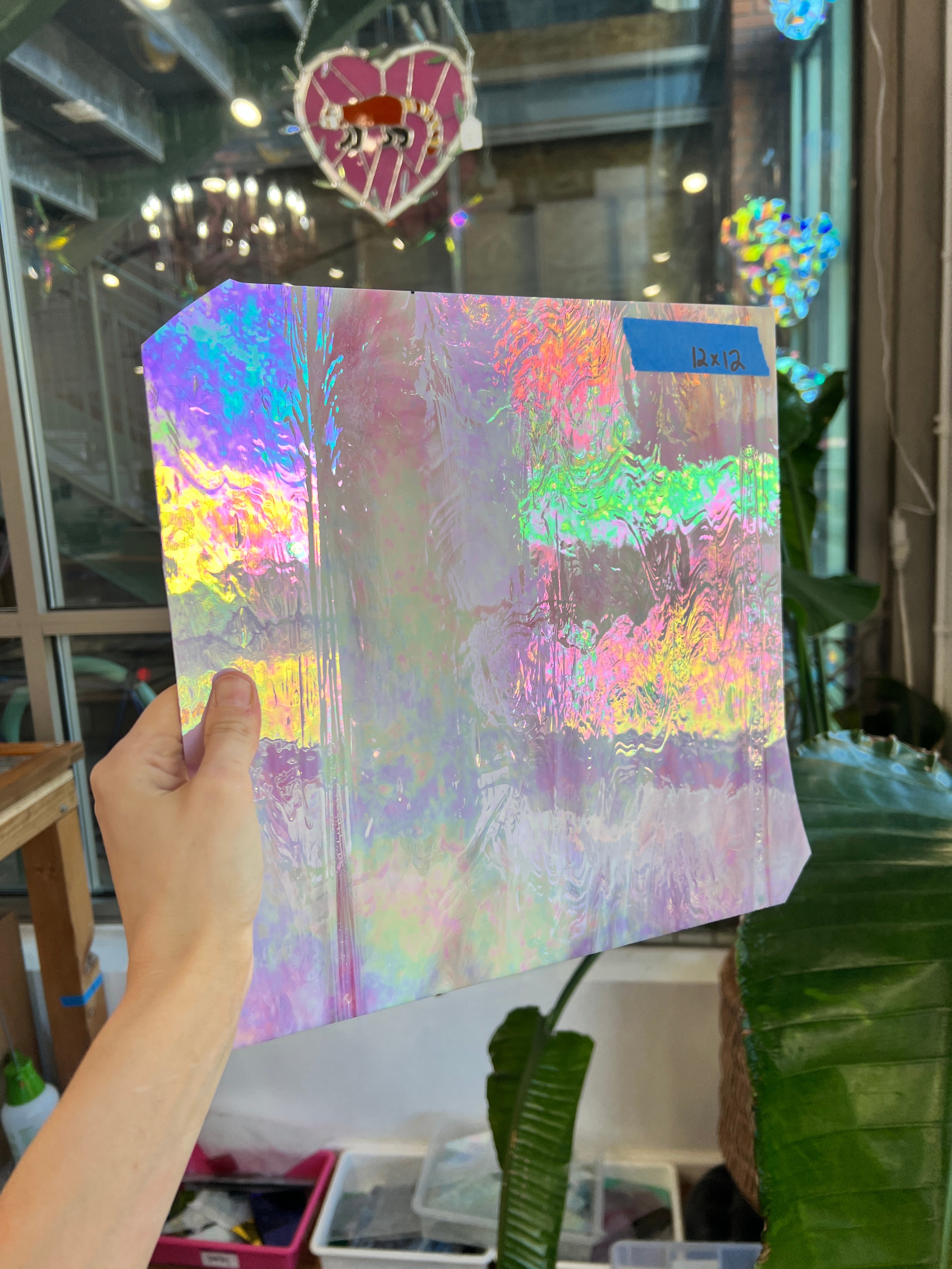 Hot Pink Vintage Iridescent Spectrum Sheet Glass Spectrum SP9995 (12x12in)
