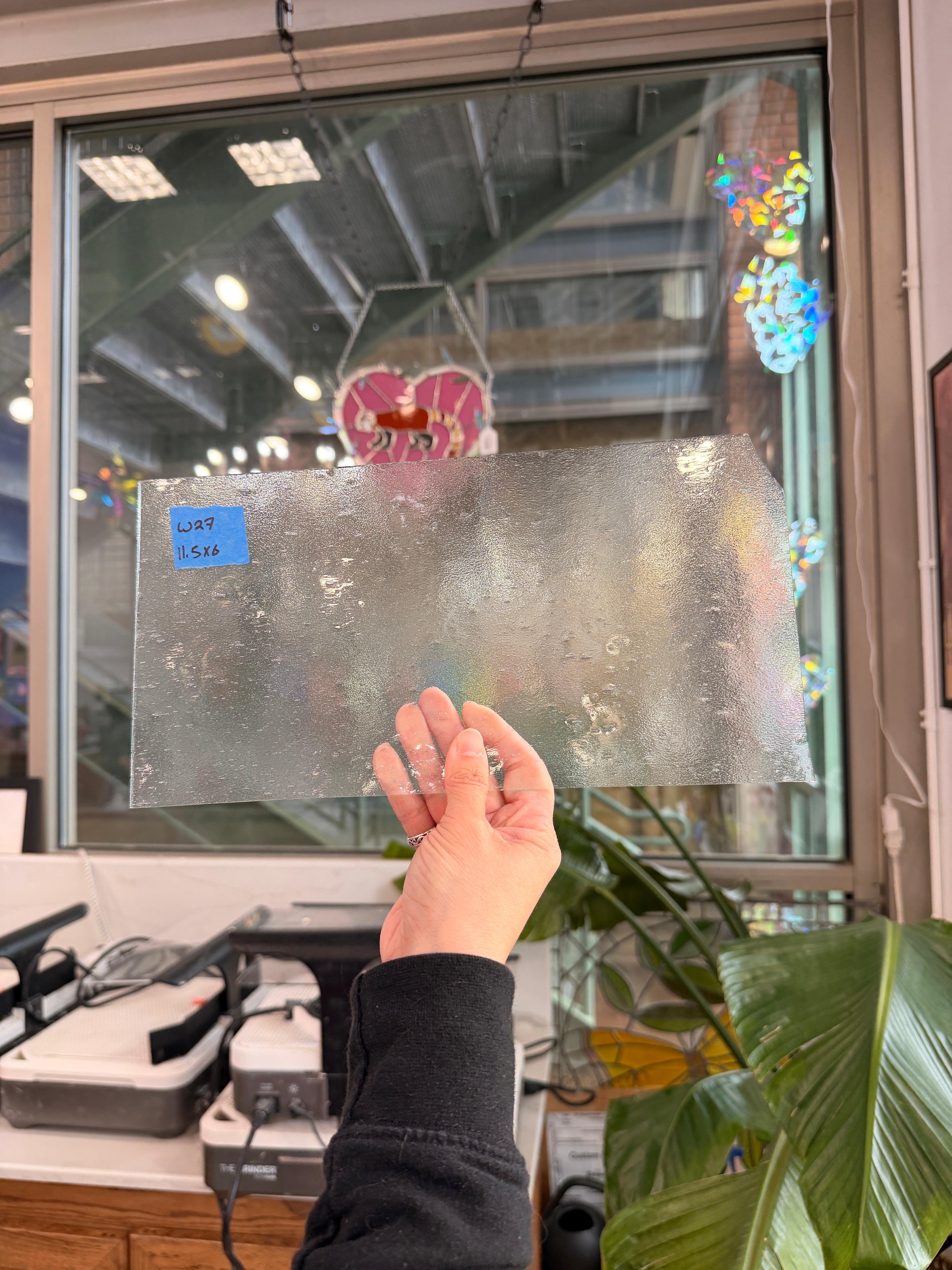 Clear Seedy Wissmach Sheet Glass Colorado Glass Works