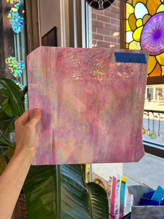 Hot Pink Vintage Iridescent Spectrum Sheet Glass Spectrum