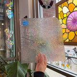 Dewdrop Clear Iridescent Wissmach Sheet Glass Colorado Glassworks