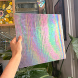 Lavender Luster Purple Iridescent Mottled Youghiogheny Sheet Glass