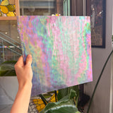 Lavender Luster Purple Iridescent Mottled Youghiogheny Sheet Glass