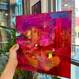 Rare Vintage Iridescent Red Spectrum Wispy Glass Sheet Glass Colorado Glassworks