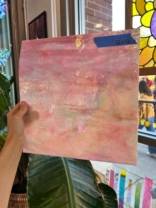 Hot Pink Vintage Iridescent Spectrum Sheet Glass Spectrum