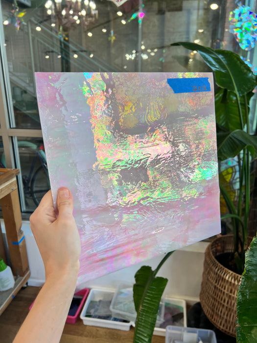 Hot Pink Vintage Iridescent Spectrum Sheet Glass Spectrum SP1831 (12x12in)