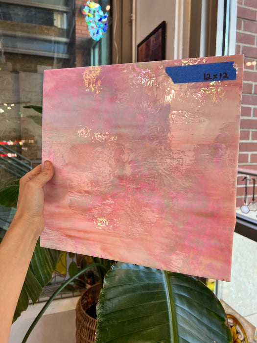 Hot Pink Vintage Iridescent Spectrum Sheet Glass Spectrum