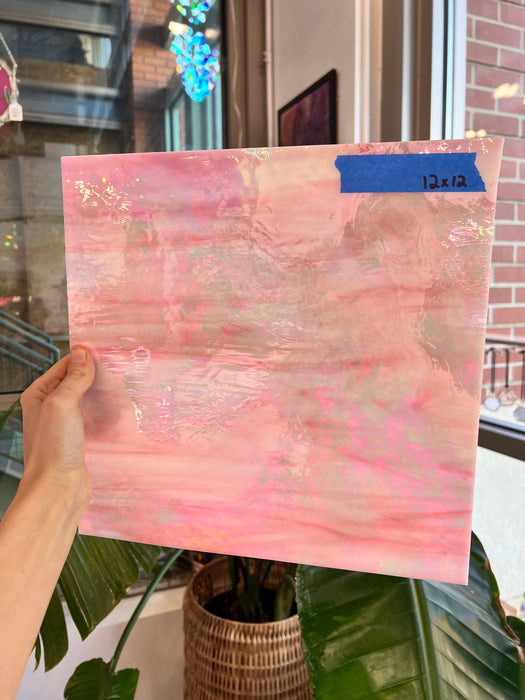 Hot Pink Vintage Iridescent Spectrum Sheet Glass Spectrum