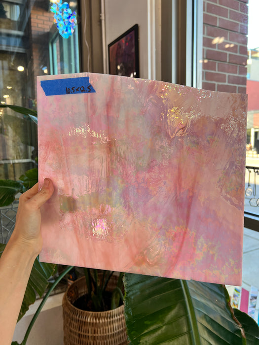 Hot Pink Vintage Iridescent Spectrum Sheet Glass Spectrum