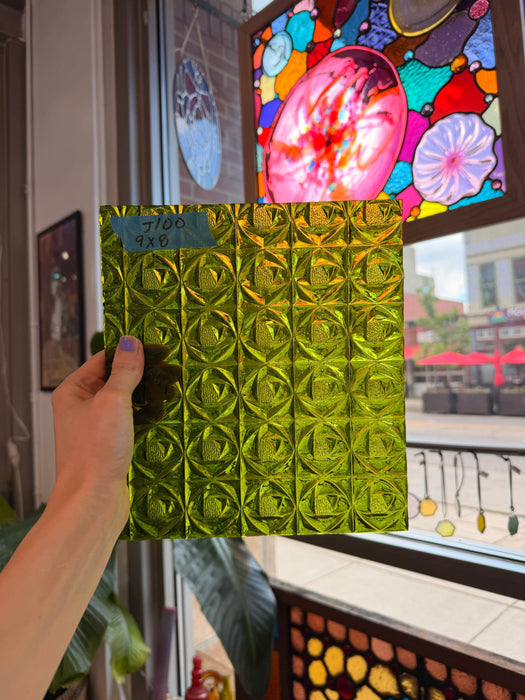 Lime Green Whitney Kokomo Sheet Glass Kokomo Glass