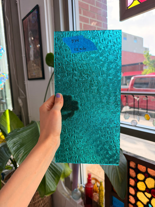Teal Florentine Wissmach Sheet Glass Wissmach Glass J14 (12x6in)