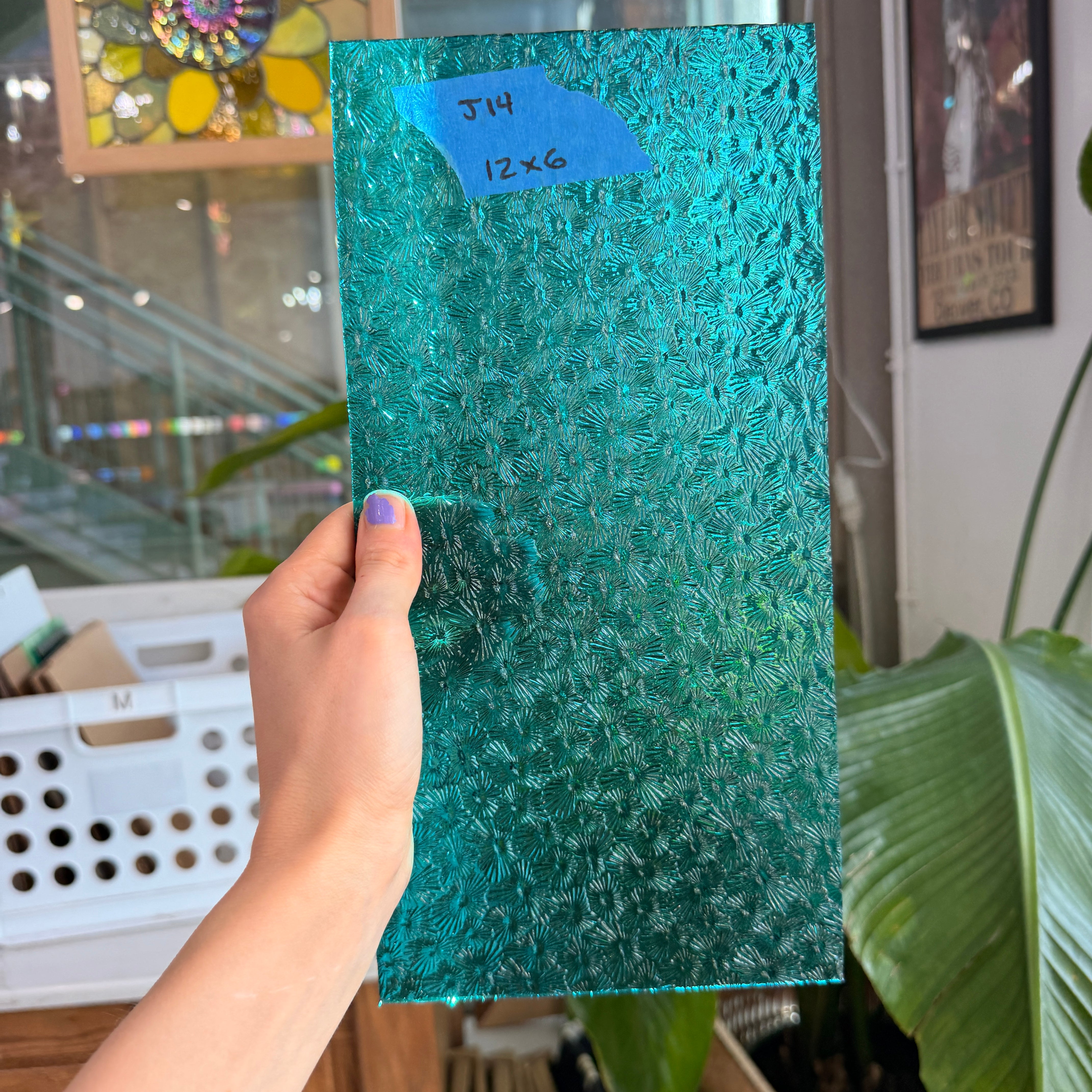 Robins Egg Florentine Wissmach Transparent Sheet Glass Wissmach Glass
