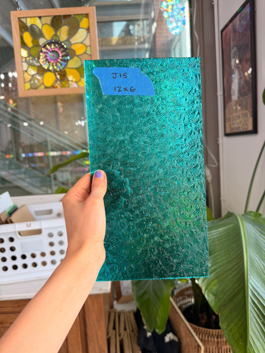 Teal Florentine Wissmach Sheet Glass Wissmach Glass