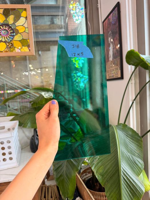 Teal Transparent Oceanside Fusible 96 COE Fusible Sheet Glass Oceanside Glass Default Title